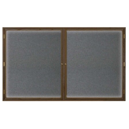 United Visual Products Triple Door Indoor Enclosed Easy Tack Bo UV334EZ-MARBLE-BLACK